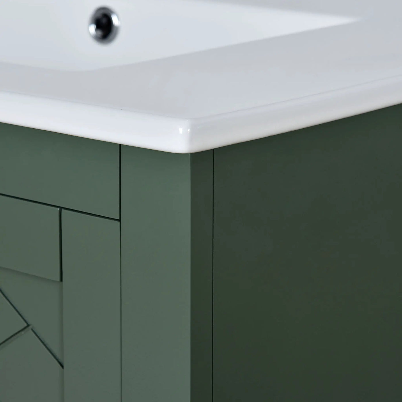 Ceramic Sink Combo, Freestanding Vanity Set With 3 Drawers & Soft Closing Doors by HouseOfZazla