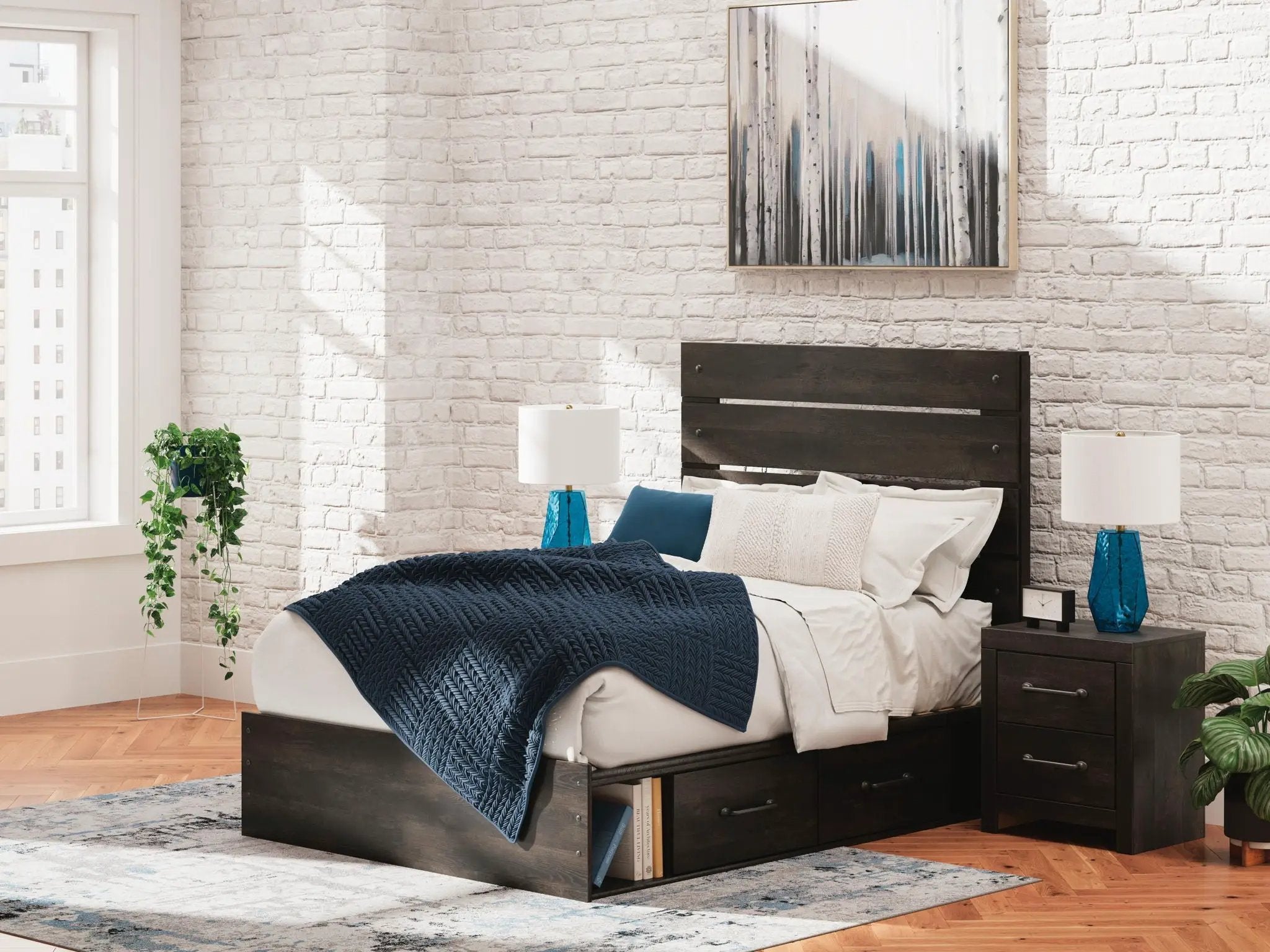 Hollivern - Panel Bed With Storage by Unique Piece Furniture
