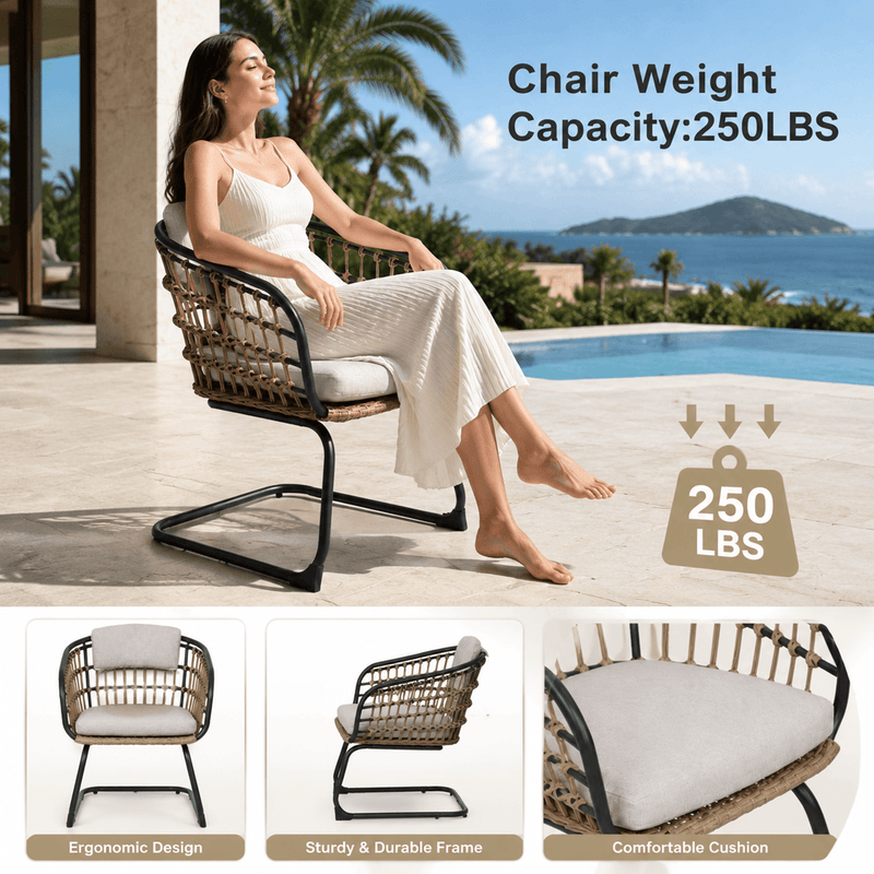 Wicker Dining Chair Set of 2 by HouseOfZazla