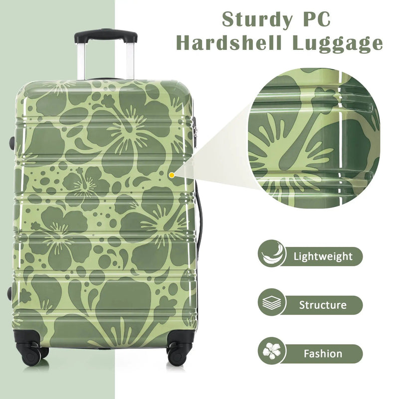 3-Piece Hard Shell Luggage Set – 20" 24" 28" by GigaTech by HouseOfZazla