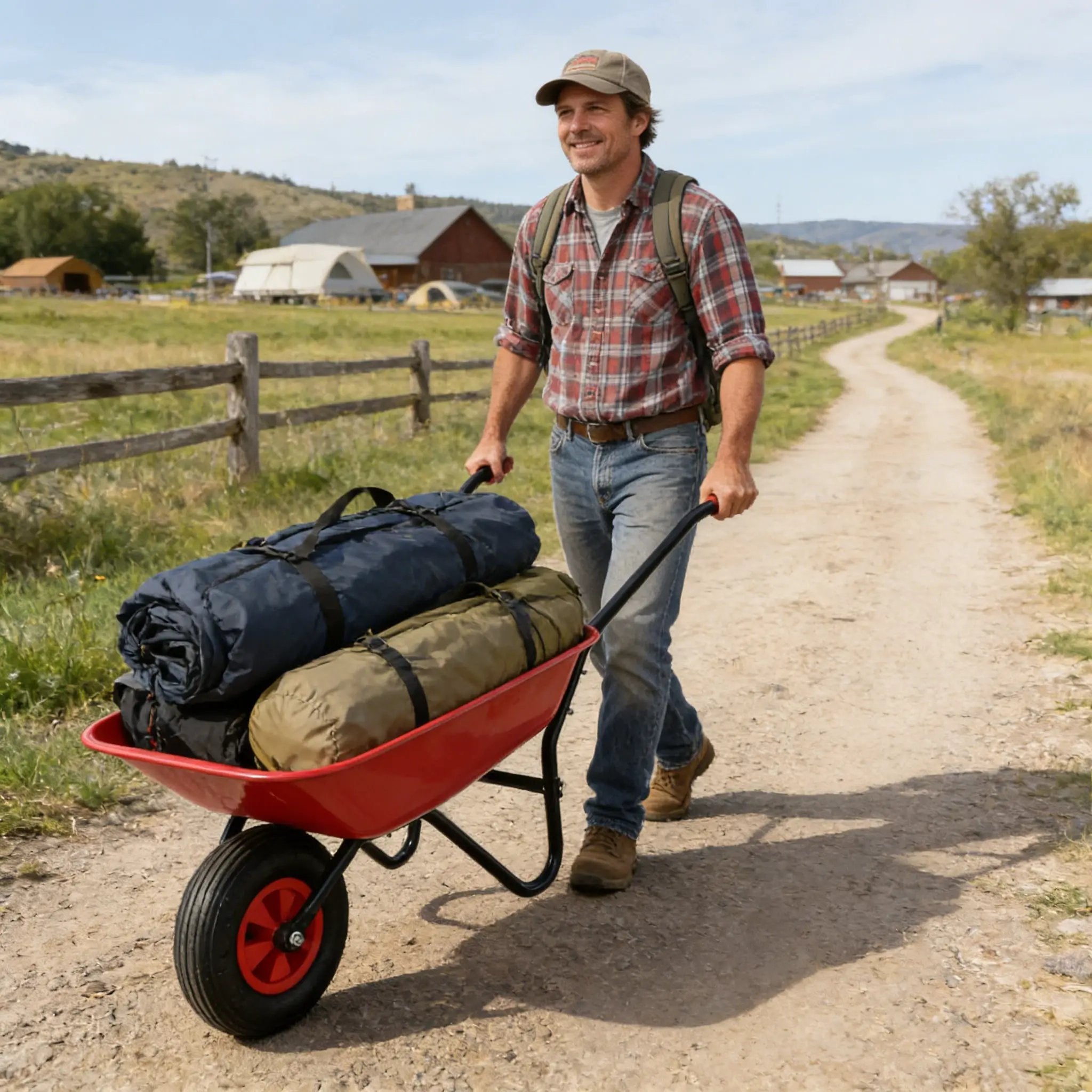Steel Tray Wheel Barrow Trolley by HouseOfZazla