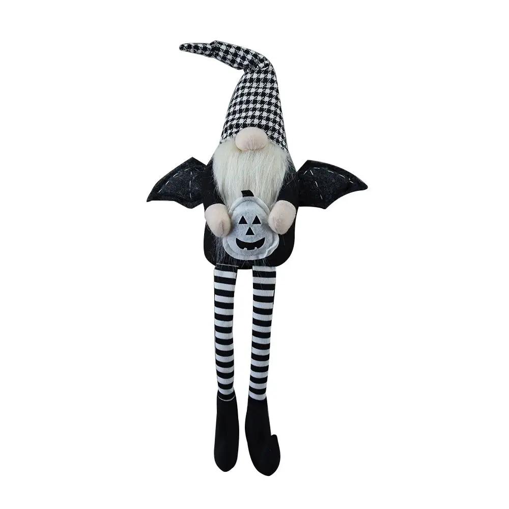 Sitting Gnome With Wings & Plaid Hat, For Halloween Decor by Unique Piece Furniture