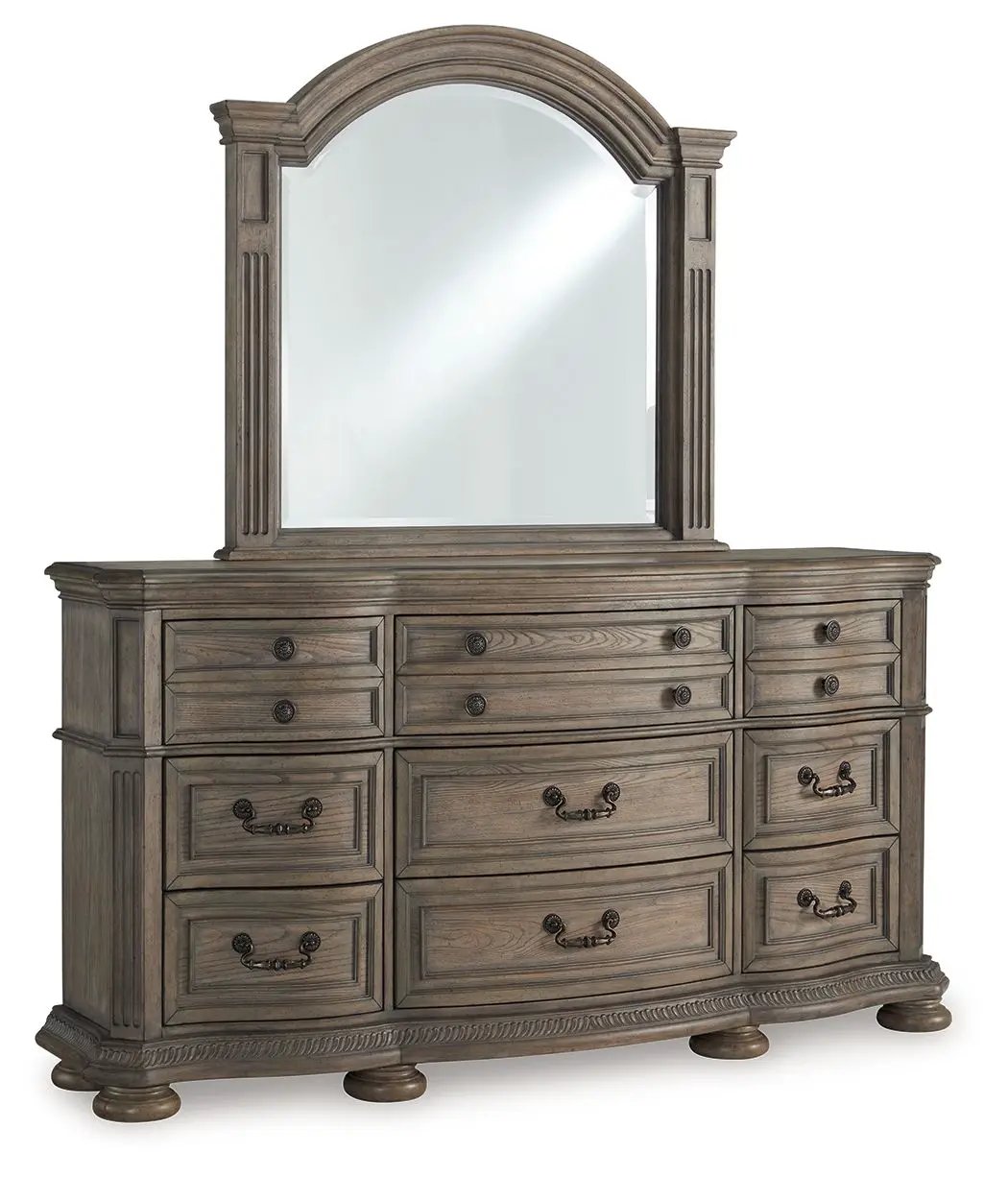 Ardenfield - Dresser And Mirror - Light Brown by Unique Piece Furniture