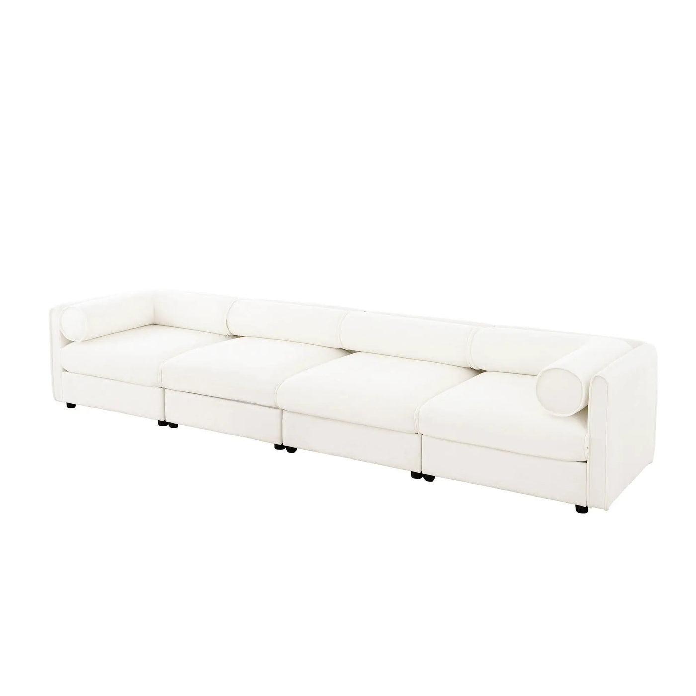 Stylish Sofa With Storage Seat And Cylindrical Backrest by HouseOfZazla