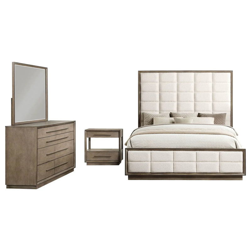Durango 4-piece Eastern King Bedroom Set Taupe Oak by Unique Piece Furniture