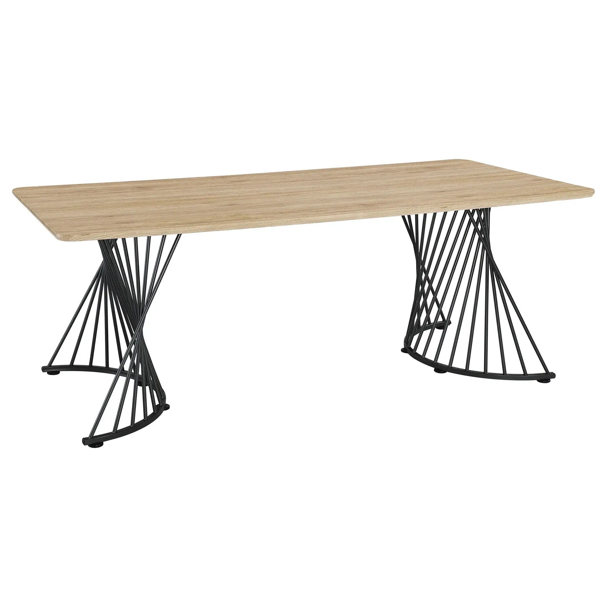 Altus 80-inch Composite Wood Dining Table Natural Oak by Unique Piece Furniture