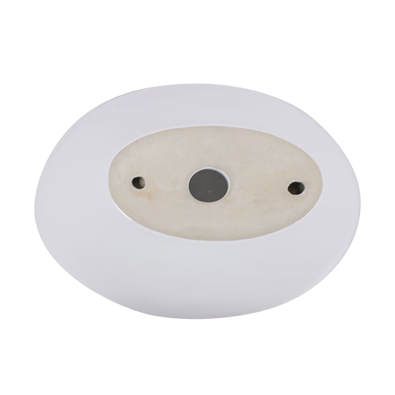 Oval Vessel Bathroom Sink - White by HouseOfZazla