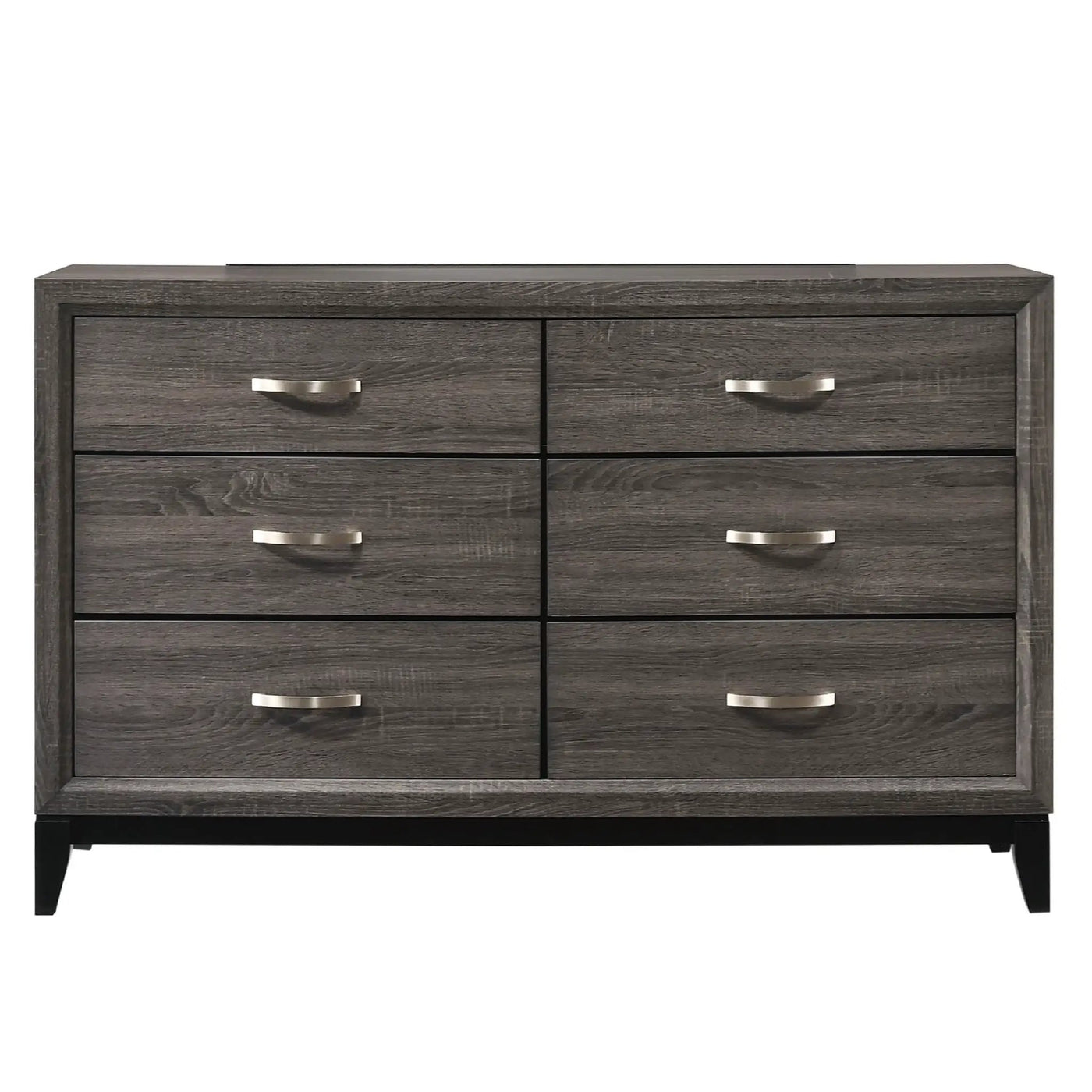 Contemporary 6 Drawer Dresser With Handles by HouseOfZazla