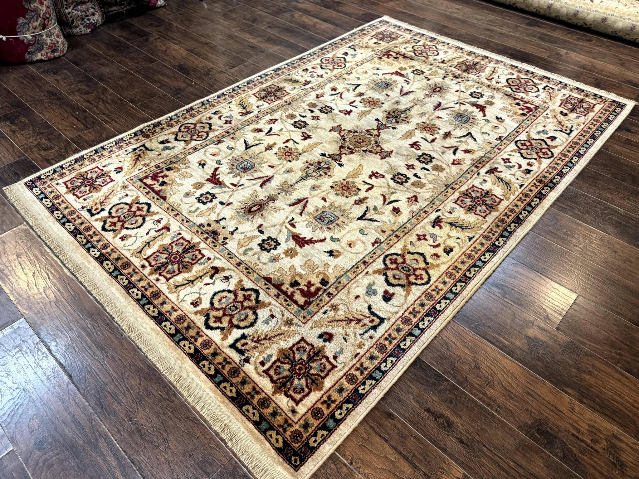 Karastan Rug 5.9 x 8.6, Karastan Traditions Amritsar Pattern Design 510, New Zealand Wool, Karastan Area Rug by Jewel Rugs