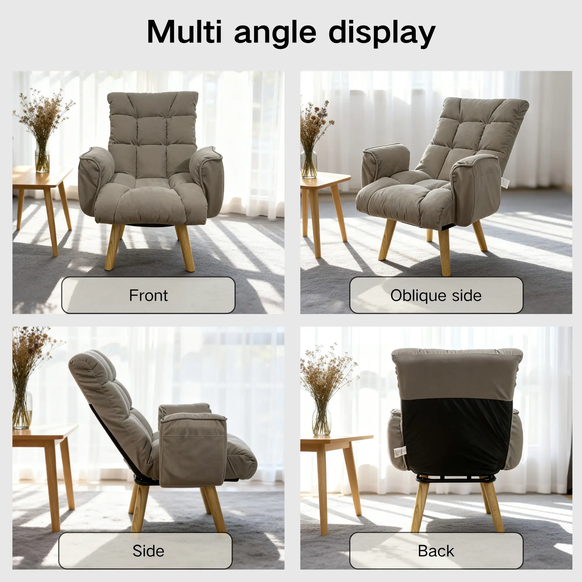 Rotatable Adjustable Back Lazy Sofa Lounge Chair by HouseOfZazla