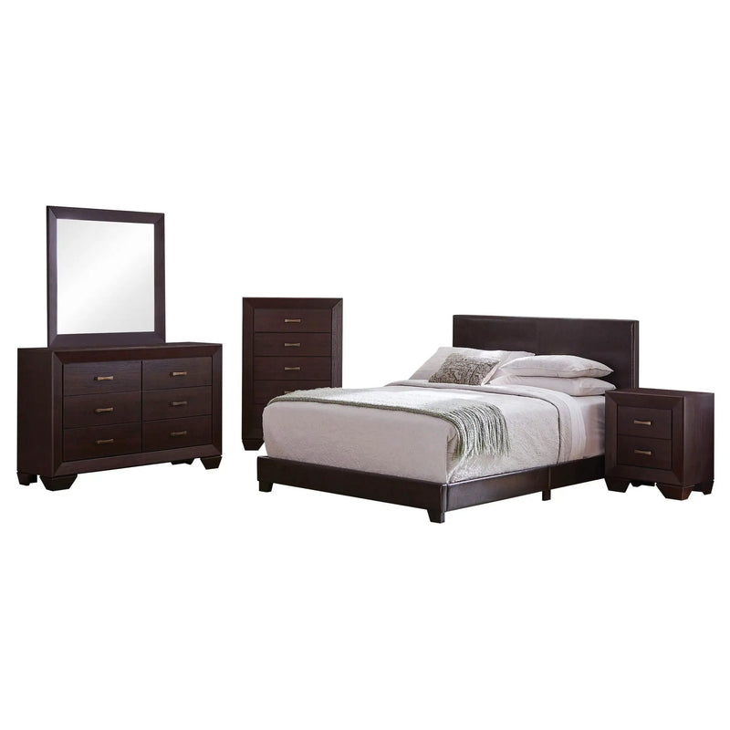 Dorian 5-piece Eastern King Bedroom Set Dark Cocoa by Unique Piece Furniture