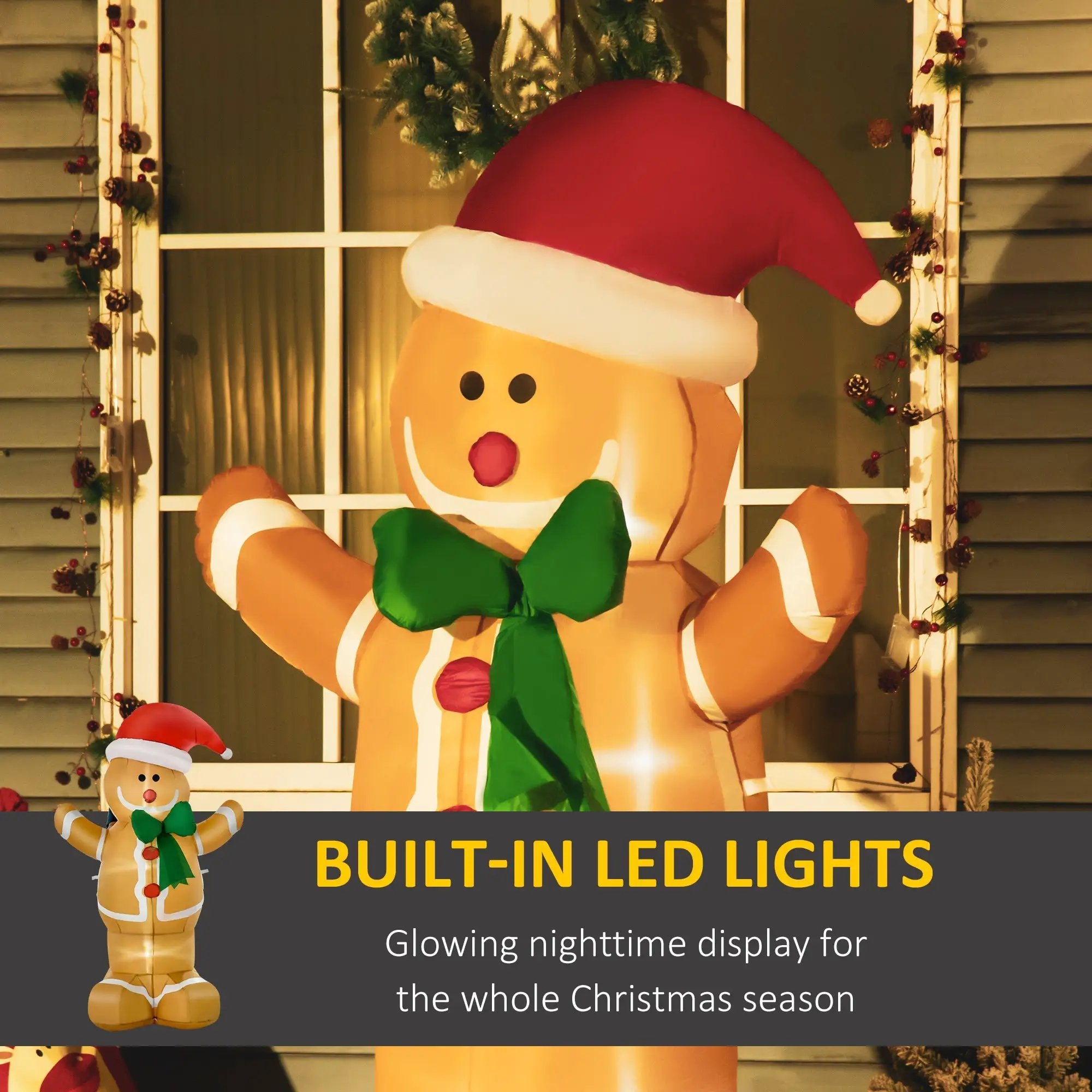 HOMCOM 6ft Christmas Inflatable Gingerbread Man by HouseOfZazla