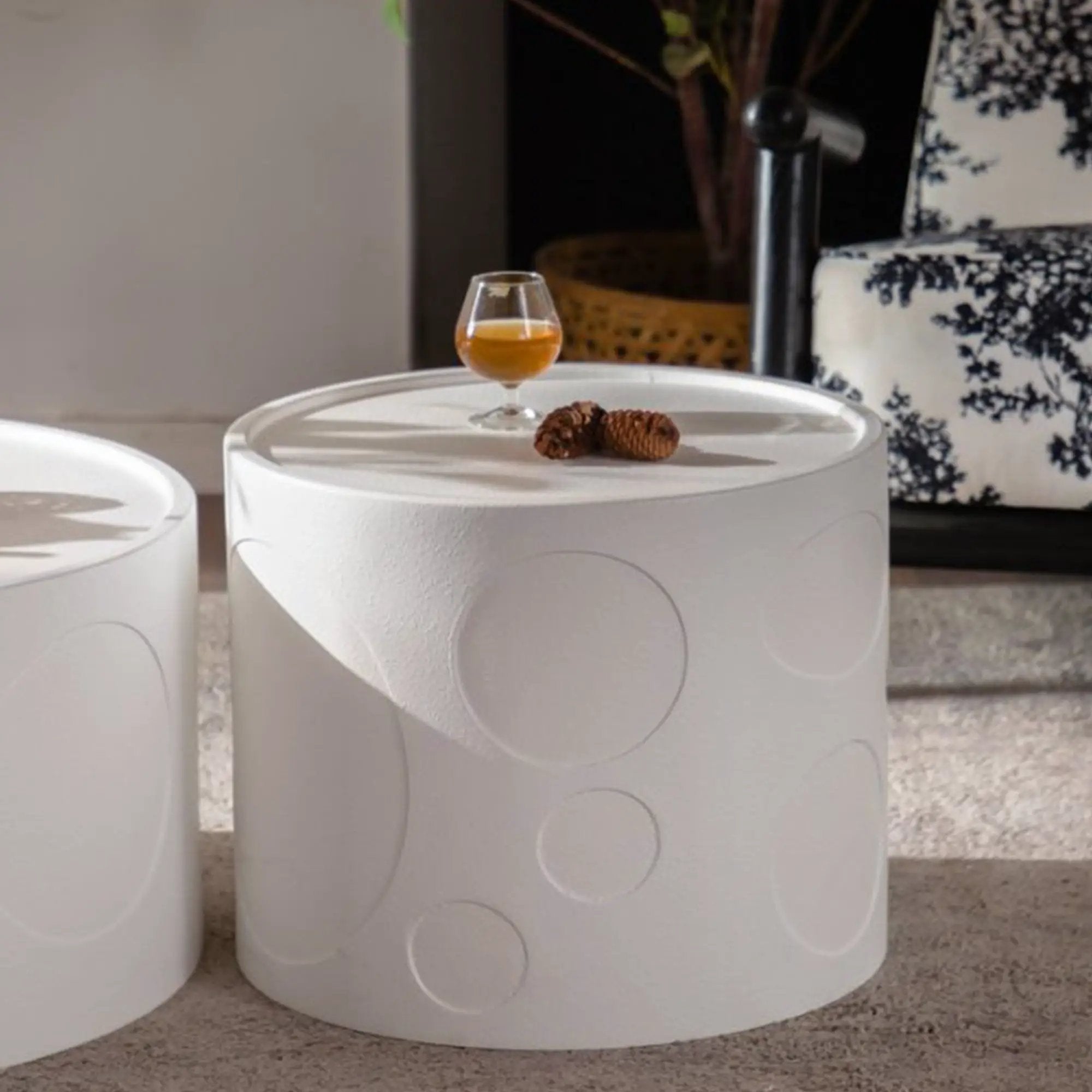 Handcrafted Round Side Table by HouseOfZazla