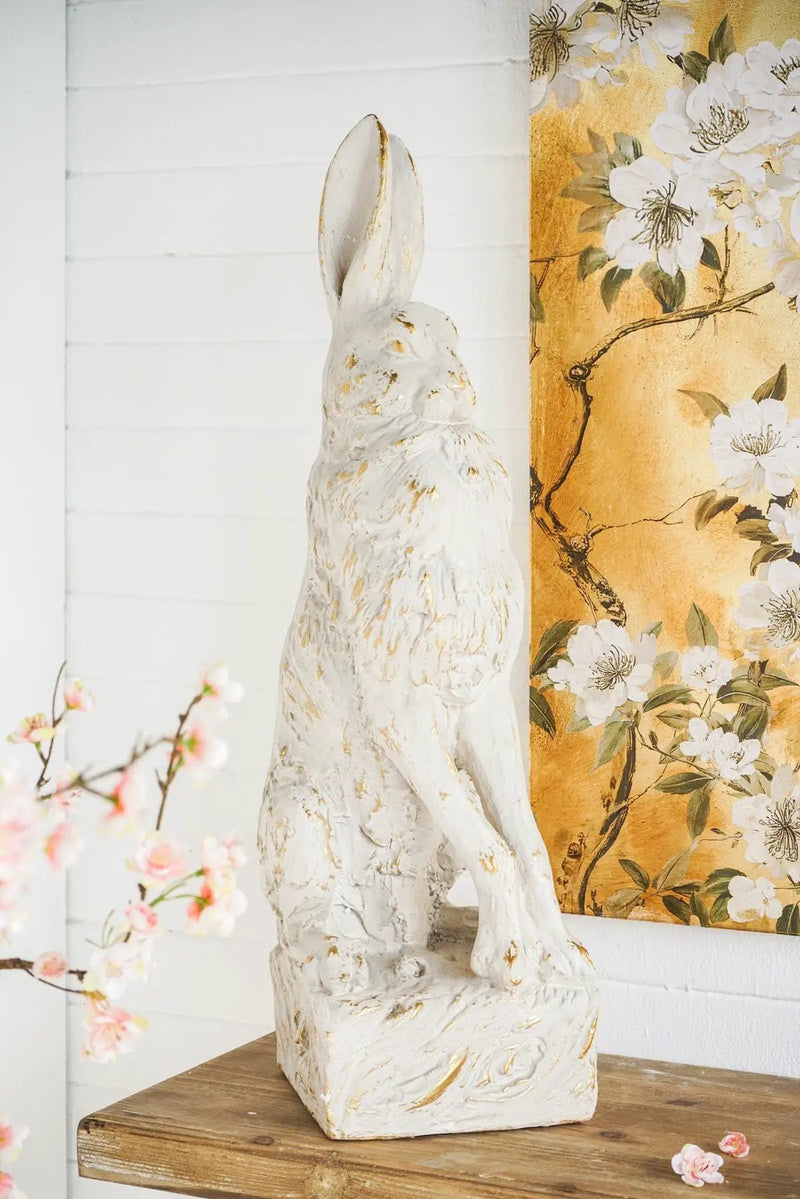 Large Magnesium Sitting Rabbit Figurine by HouseOfZazla