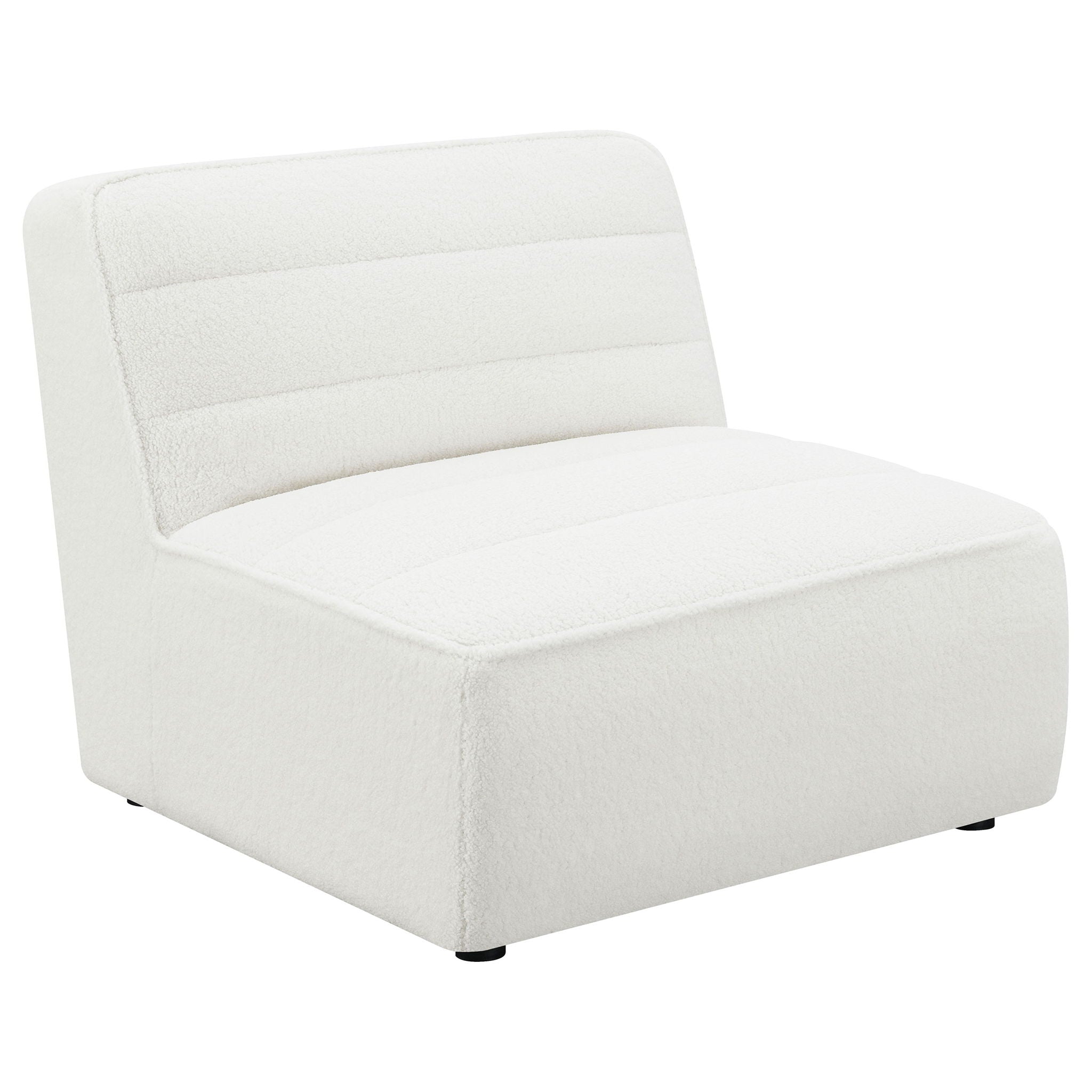 Nevve - 6 Piece Upholstered Tufted Sectional - Ivory by HouseOfZazla