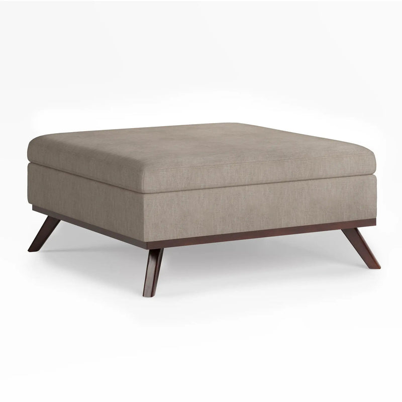 Owen - Multifunctional Square Coffee Table Storage Ottoman by Unique Piece Furniture
