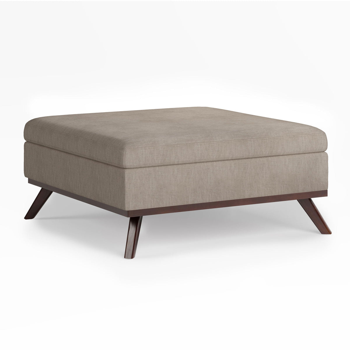 Multifunctional Square Coffee Table Storage Ottoman with Lift-Top Storage - Faux Leather or Fabric, photo 7 of 40