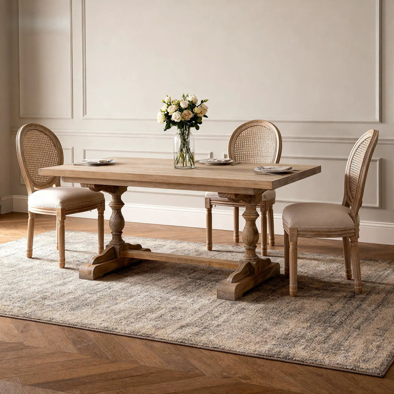 French Style Solid Wood Frame Seating for Dining by HouseOfZazla