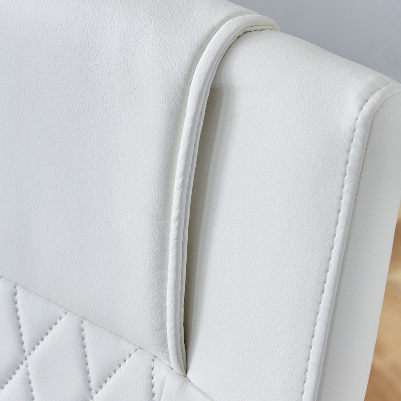 Modern Dining Chairs With Padded Seat, Metal Legs by HouseOfZazla