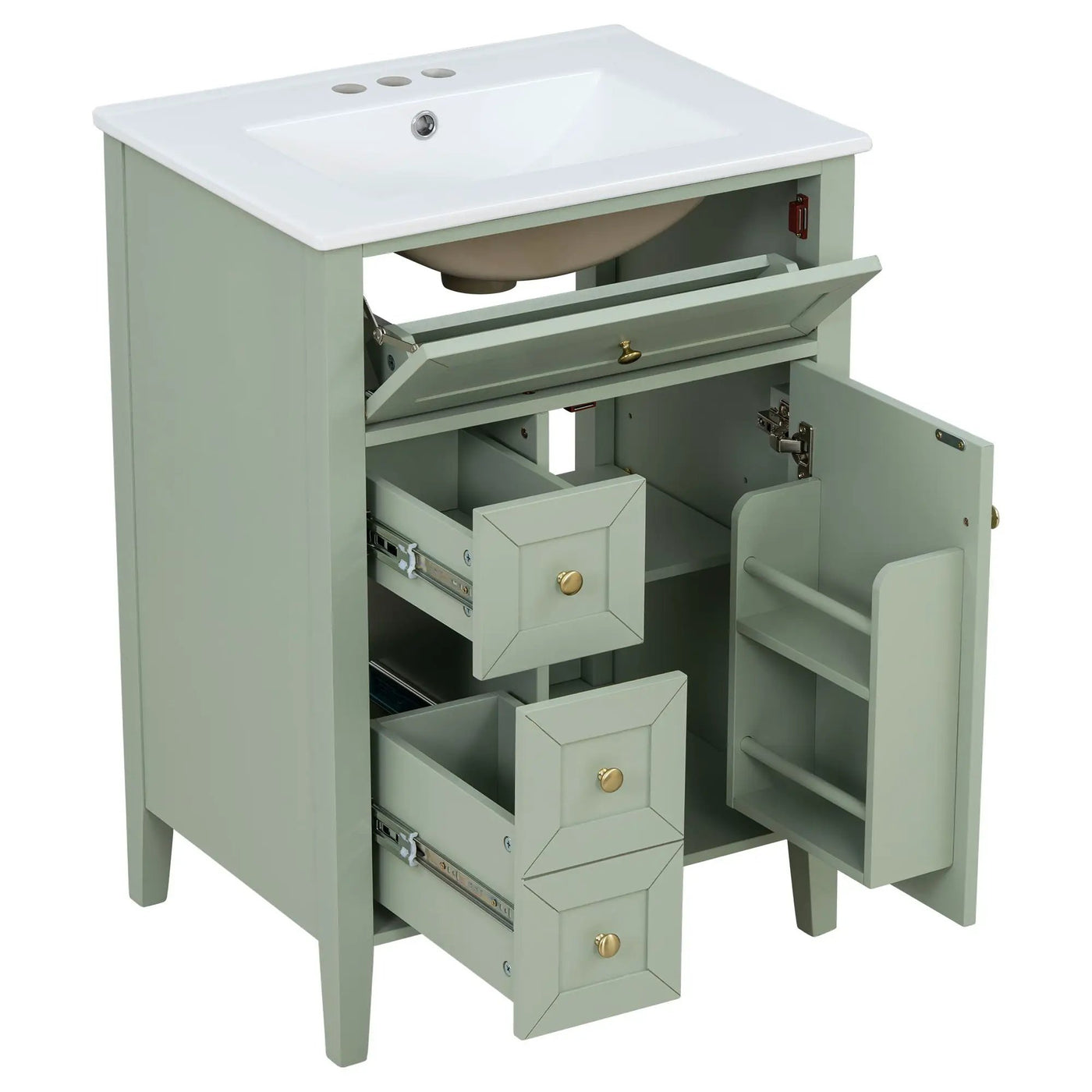 Bathroom Vanity With Sink, Soft Closing Cabinet by HouseOfZazla