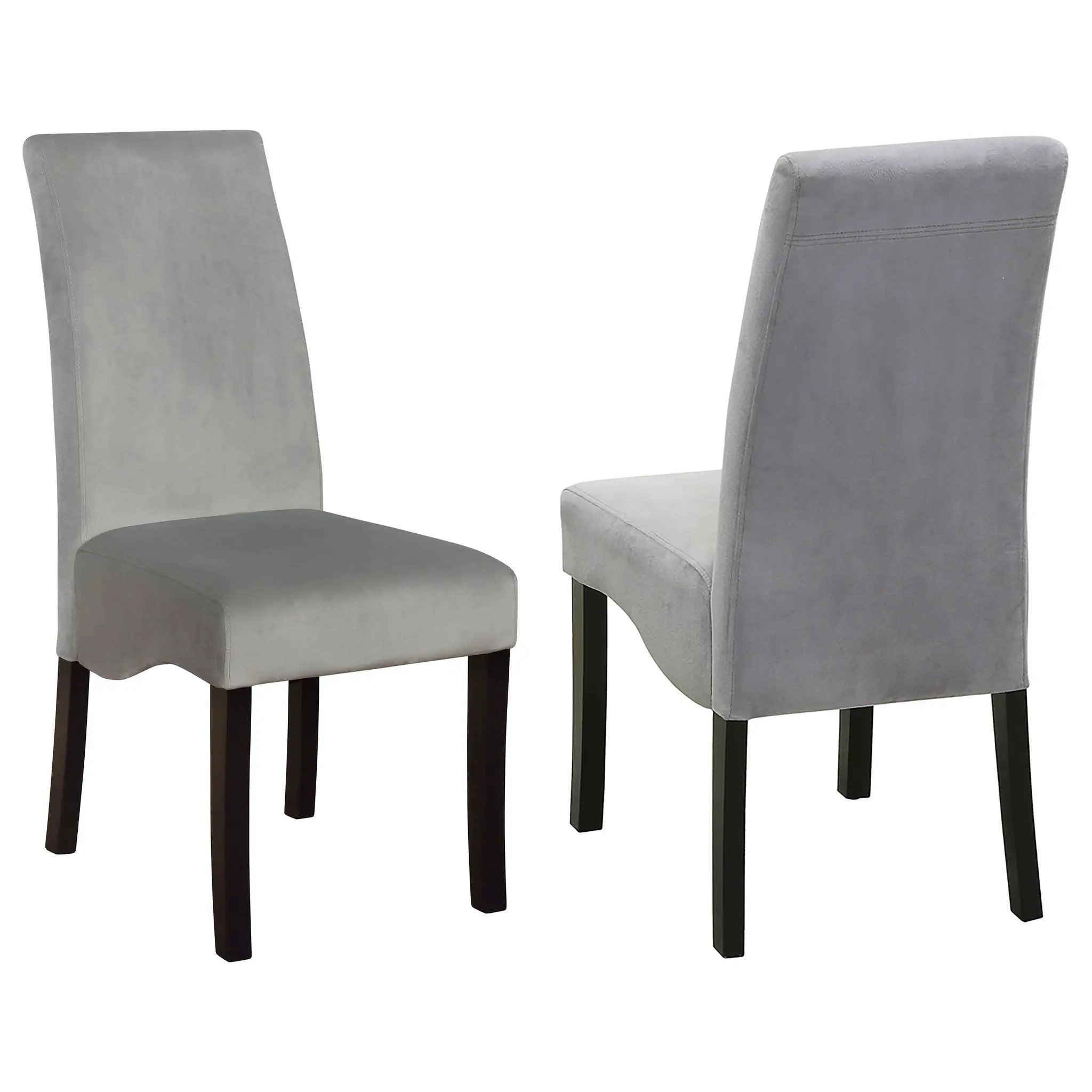 Stanton Velvet Upholstered Dining Side Chair Grey (Set of 2) by Unique Piece Furniture