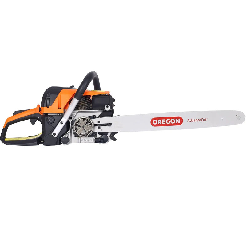 58Cc Gasoline Chainsaw 20" Bar For Wood Cutting With Oregon Chain And Bar - Orange by HouseOfZazla