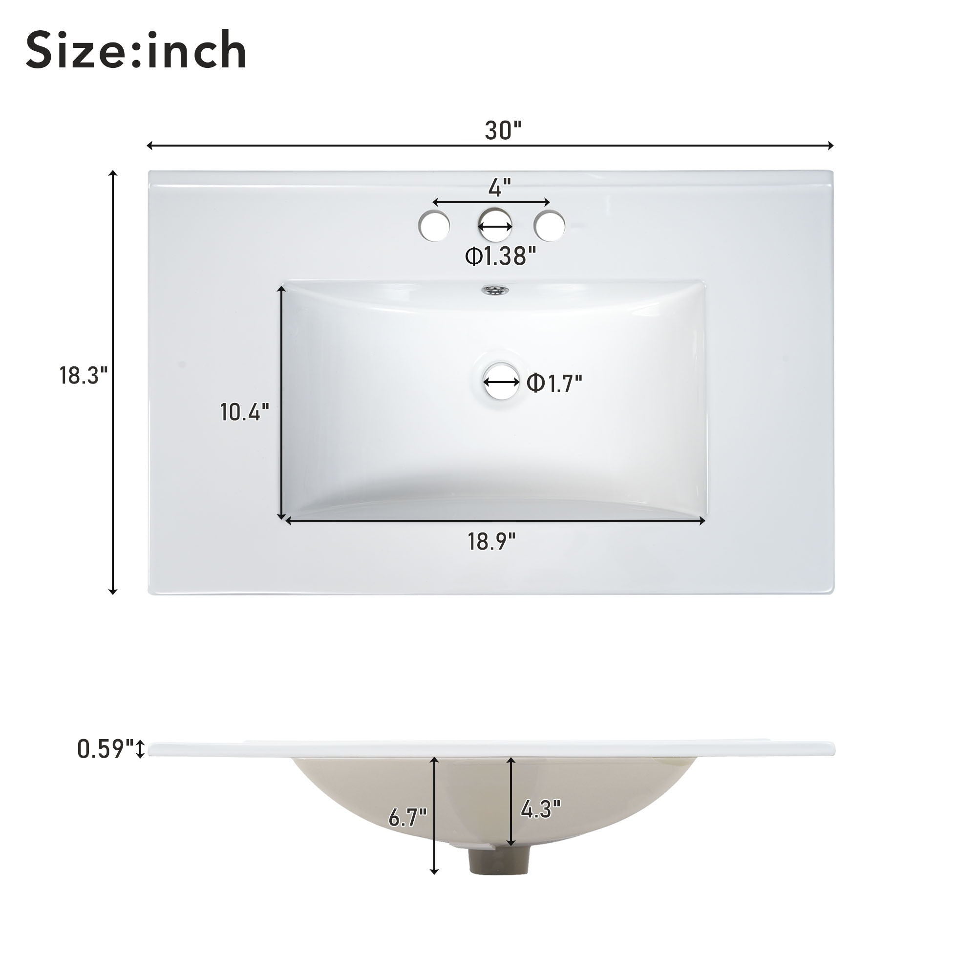 Elegant Bathroom Vanity With Ceramic Sink And Versatile Storage by HouseOfZazla