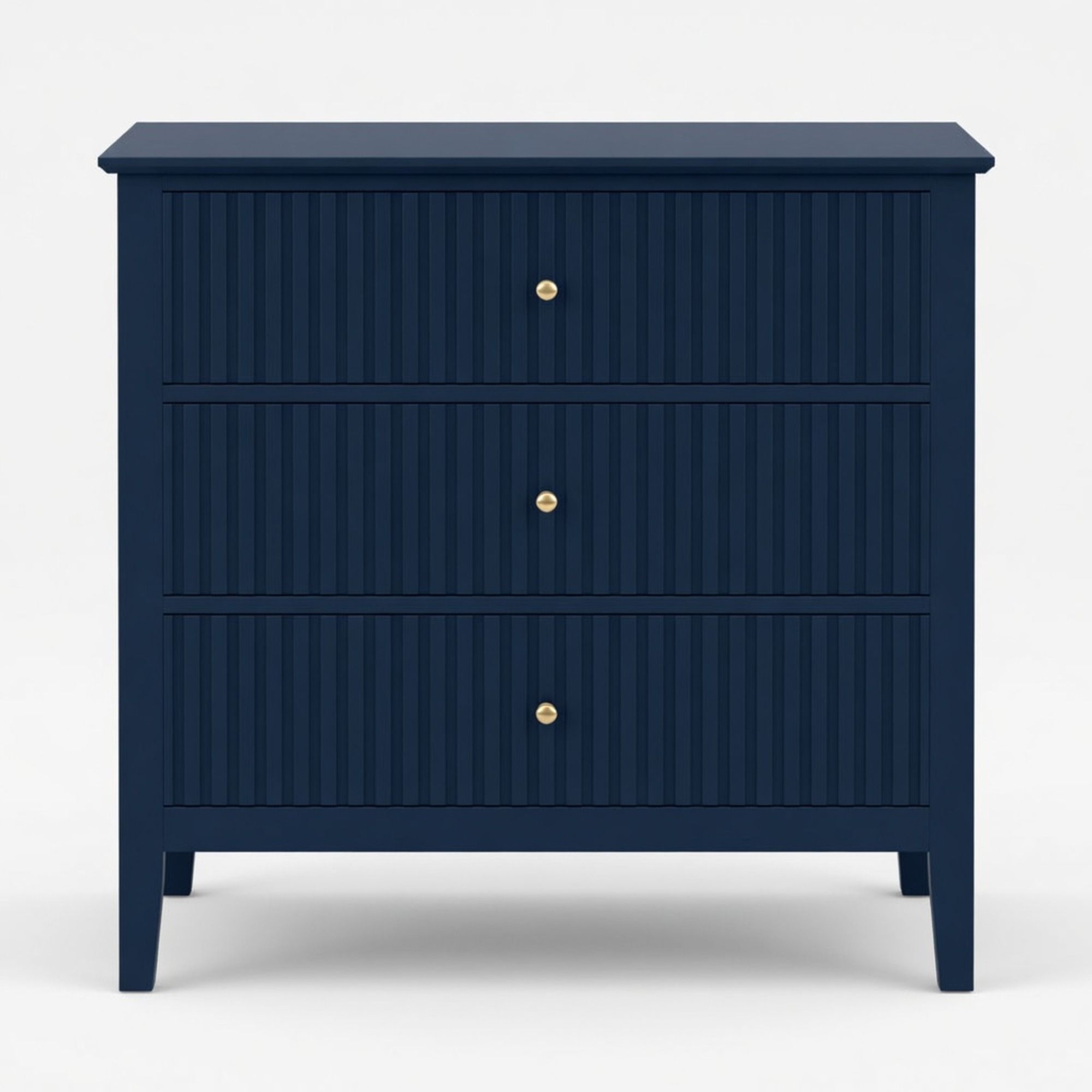 Fluted 3 Drawer Nightstand With Soft Close Slides by HouseOfZazla