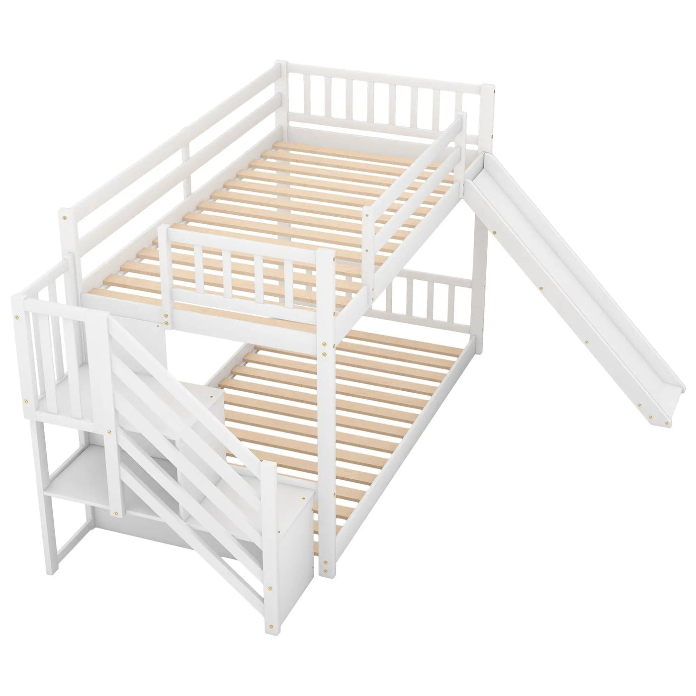 Bunk Bed With Convertible Slide And Stairway by HouseOfZazla