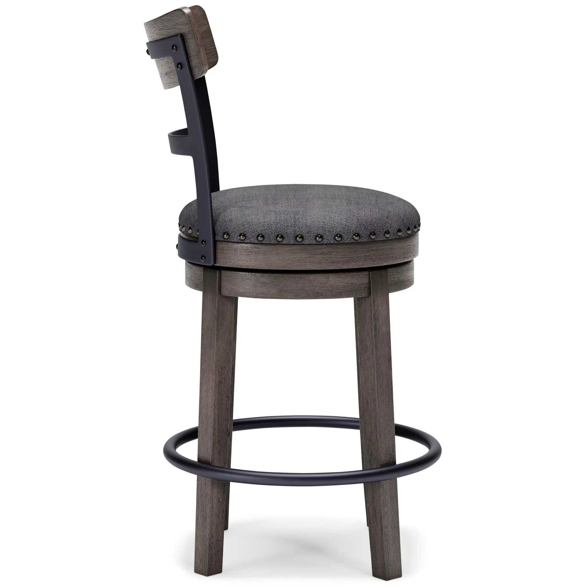 Caitbrook - UPH Swivel Barstool - Gray by Unique Piece Furniture