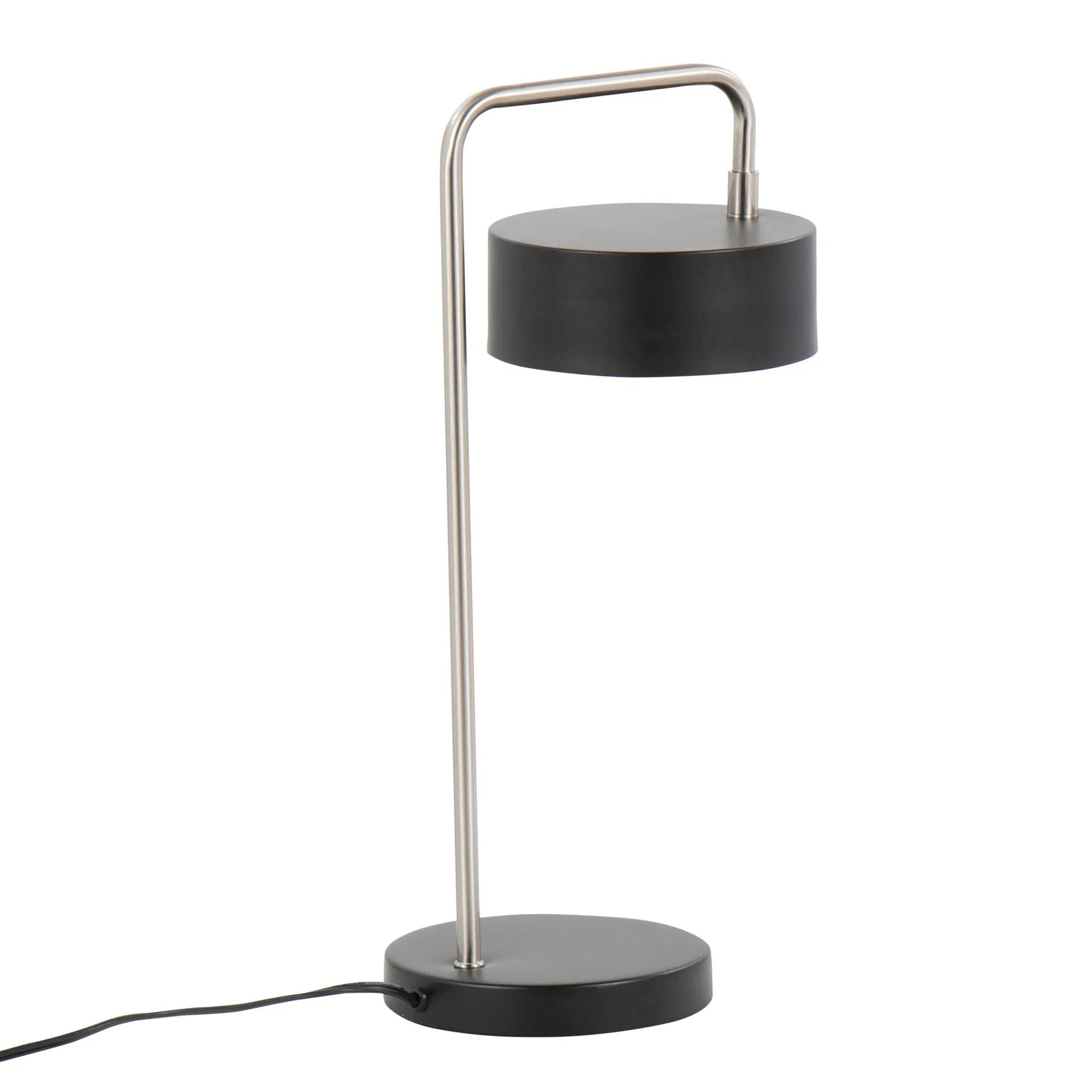 Puck - Contemporary Table Lamp - Nickel / Black by HouseOfZazla