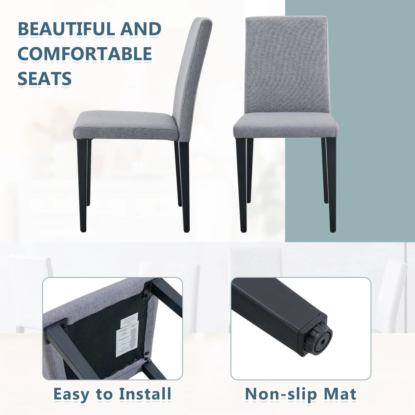 Versatile Dining Chairs With Comfortable Design And Metal Legs by HouseOfZazla