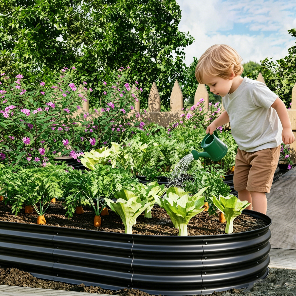 Galvanized Raised Garden Bed 8x4x1ft by HouseOfZazla