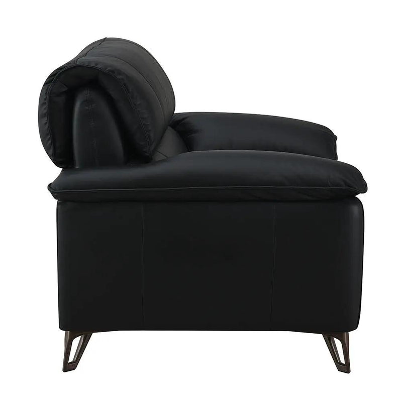 Eilene - Loveseat - Black Top Grain Leather by Unique Piece Furniture