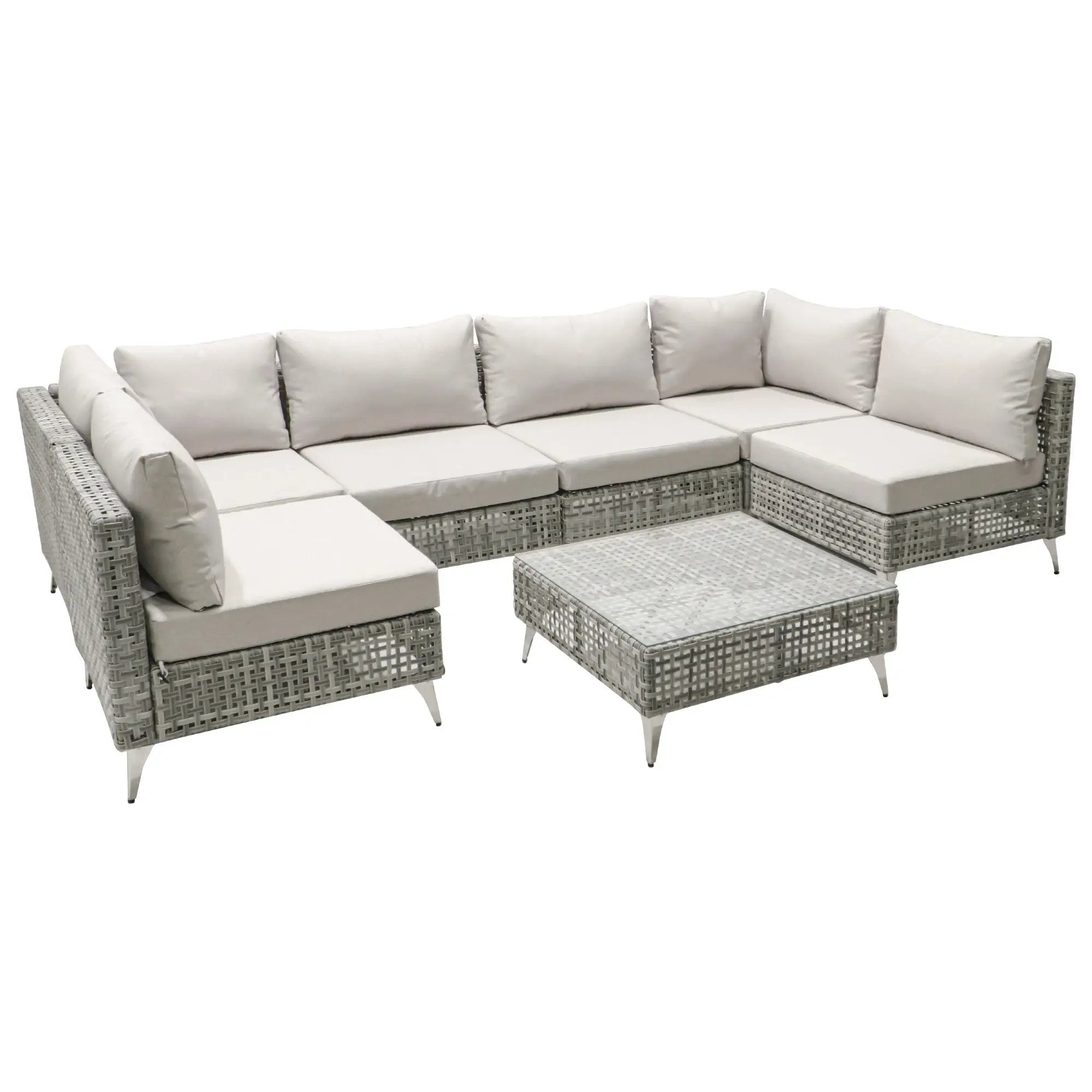 K&K 7-Piece Wicker Patio Furniture Set by HouseOfZazla