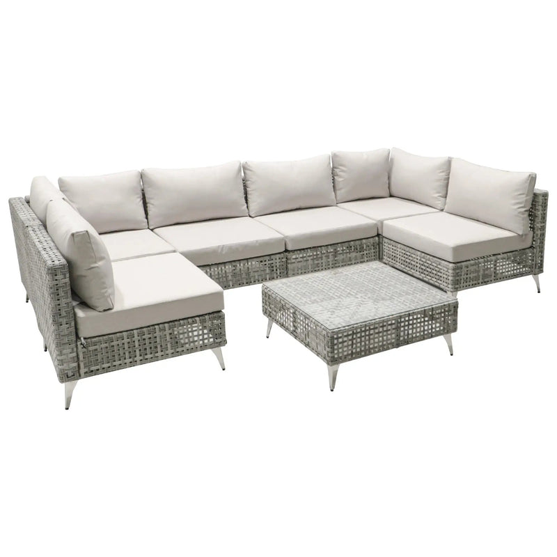 K&K 7-Piece Wicker Patio Furniture Set by HouseOfZazla