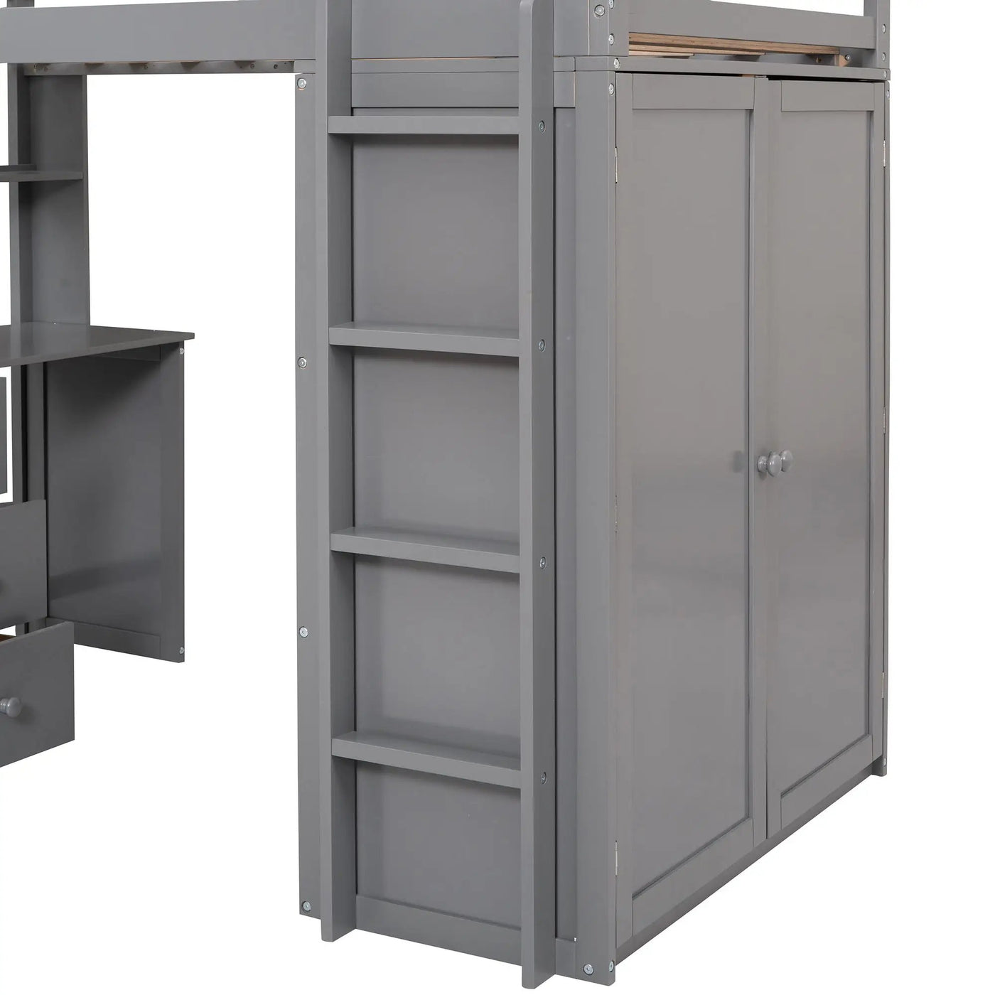 Loft Bed With Drawers, Desk, And Wardrobe by HouseOfZazla