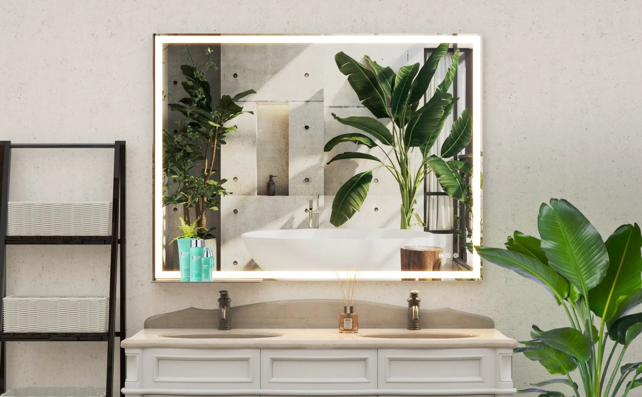 48x36 inch LED Bathroom Vanity Mirror by HouseOfZazla
