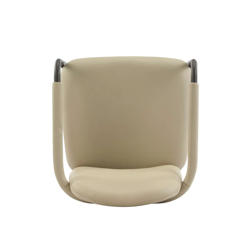 Modern Dining Chair Set of 2 with Iron Frame - Espresso / Khaki by HouseOfZazla