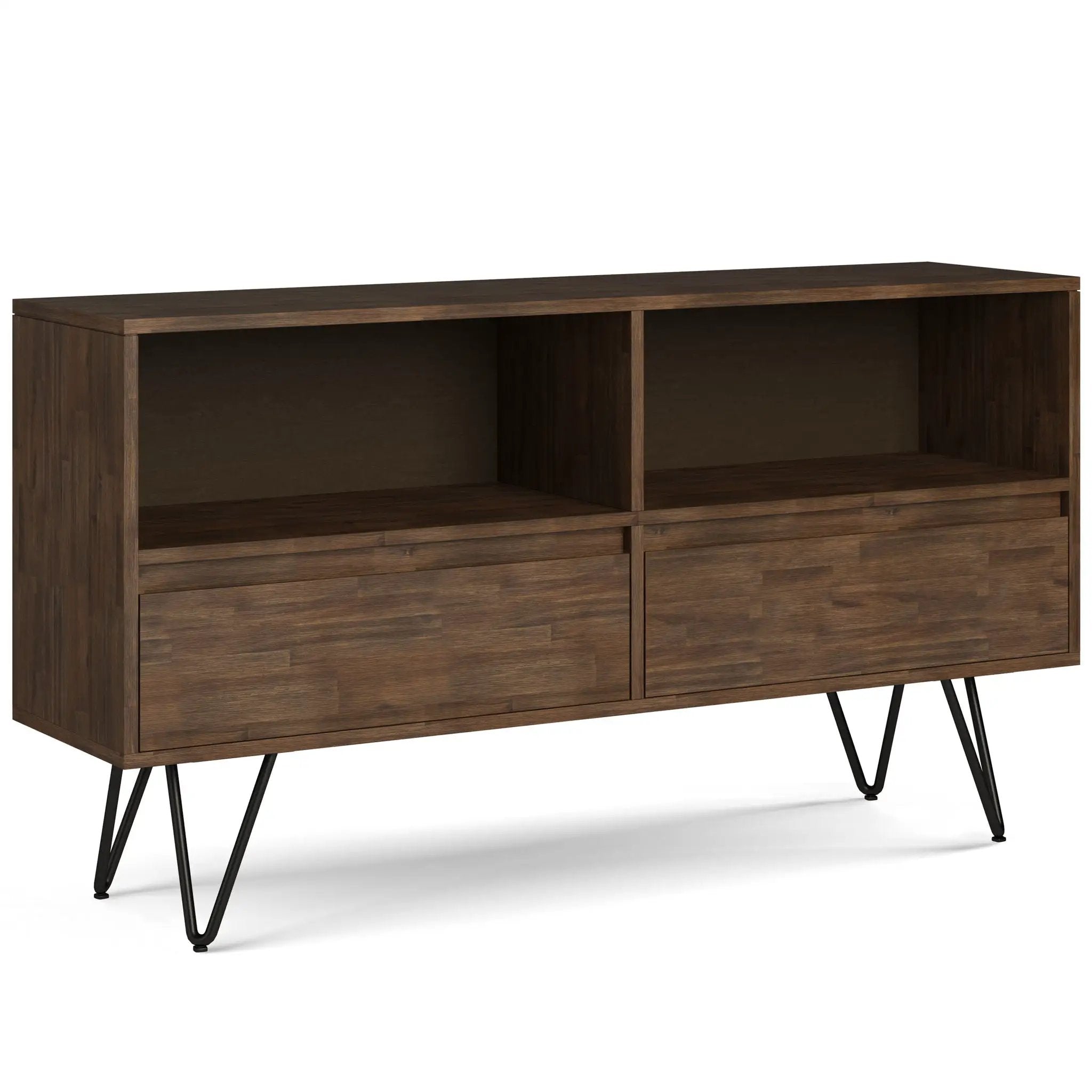 Chase - Low Bookcase - Rustic Natural Aged Brown by Unique Piece Furniture