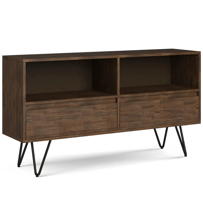 Chase - Low Bookcase - Rustic Natural Aged Brown by Unique Piece Furniture