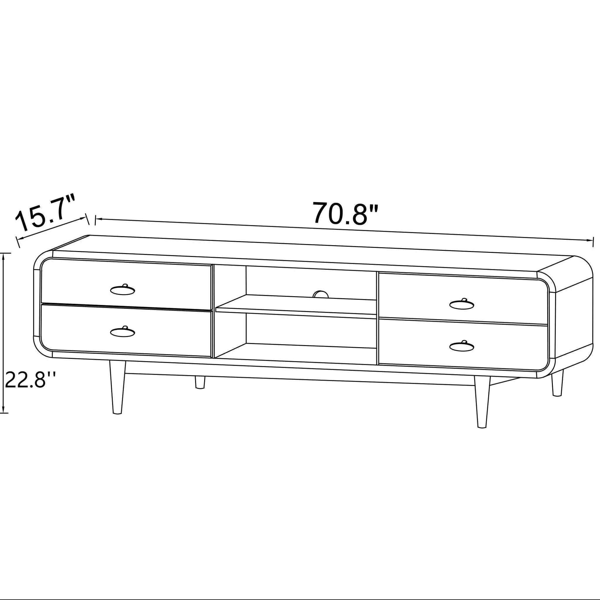 Alexa - TV Stand - Dark Brown / Wood by HouseOfZazla