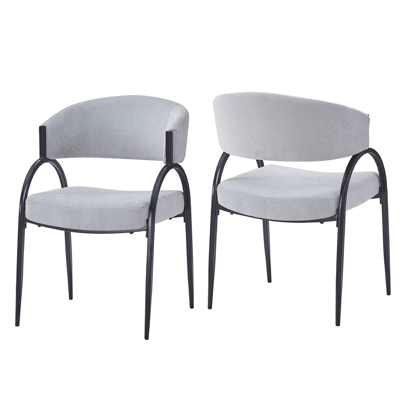 Contemporary Upholstered Dining Chairs With Metal Legs (Set of 2) by HouseOfZazla