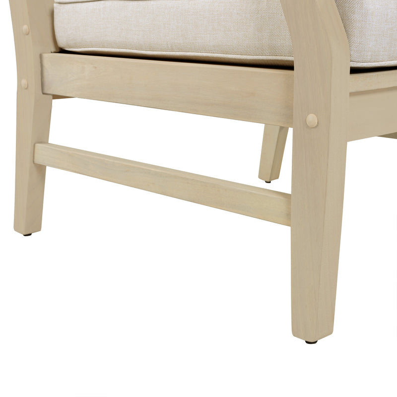 Perla Club Chair Light Patio Seating with Water-Resistant Cushions - Light, photo 8 of 10