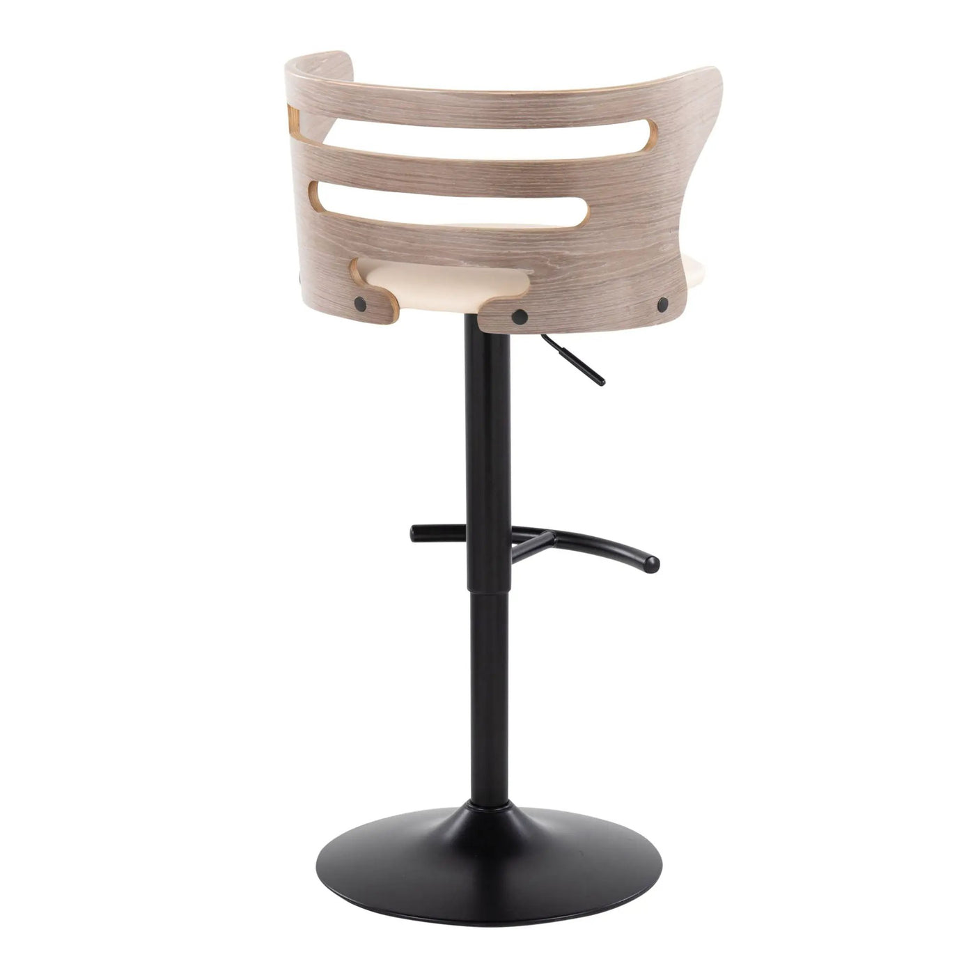 Cosi - Mid Century Modern Adjustable Barstool, Swivel With Rounded T Footrest (Set of 2) by HouseOfZazla