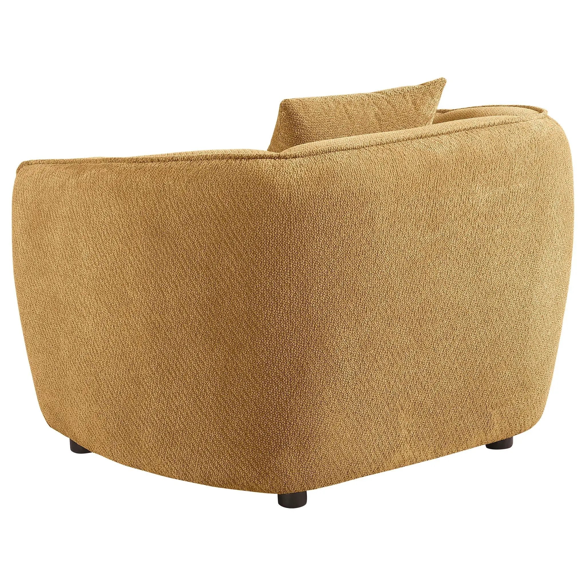 Aleisha Chenille Upholstered Accent Chair Mustard Yellow by Unique Piece Furniture