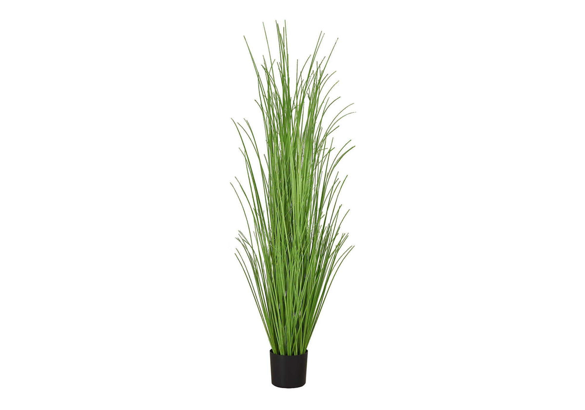 47" Tall Artificial Grass Tree with Realistic Foliage - Black Pot, photo 3 of 4