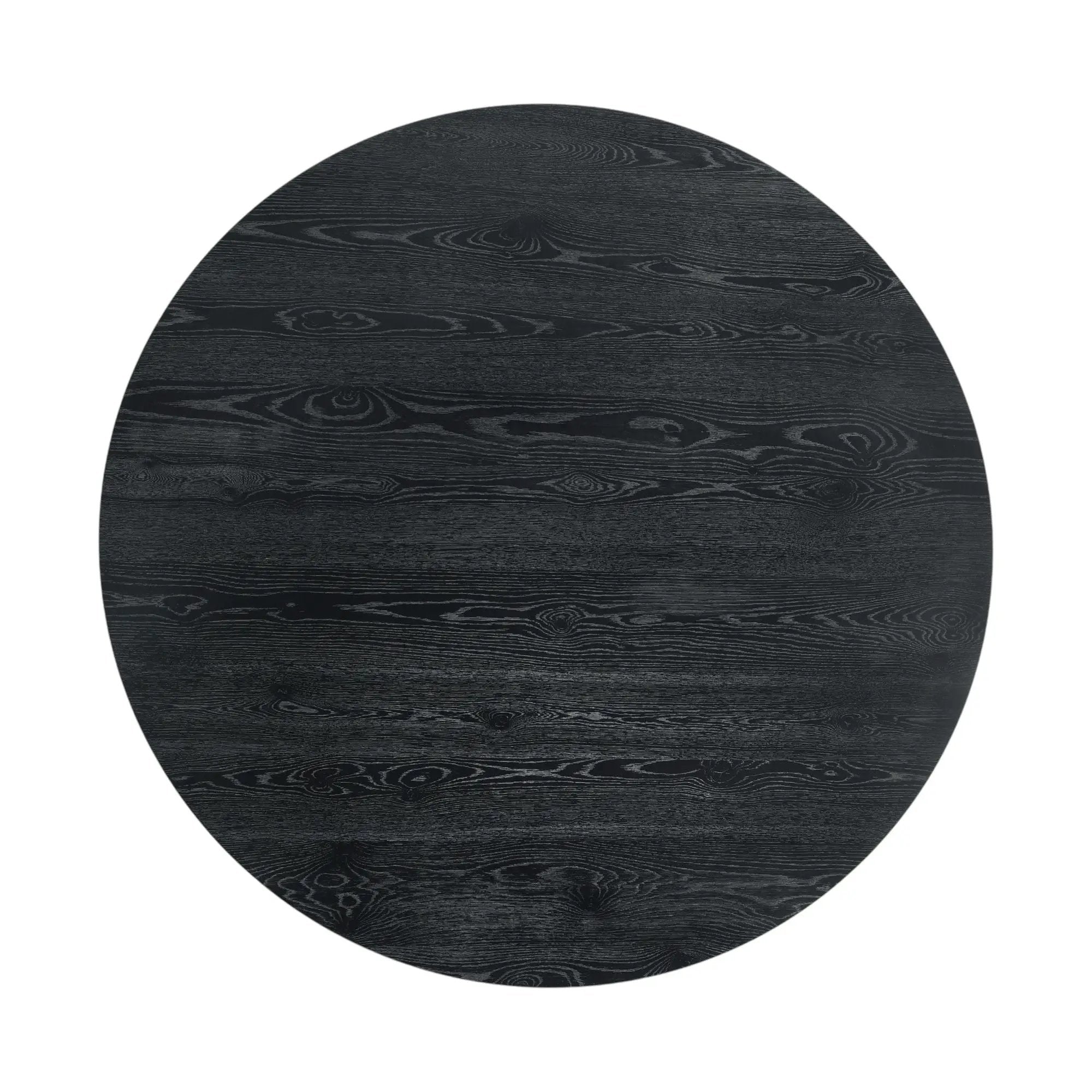 Froja - Manufactured Wood Round Dining Table - Black by HouseOfZazla