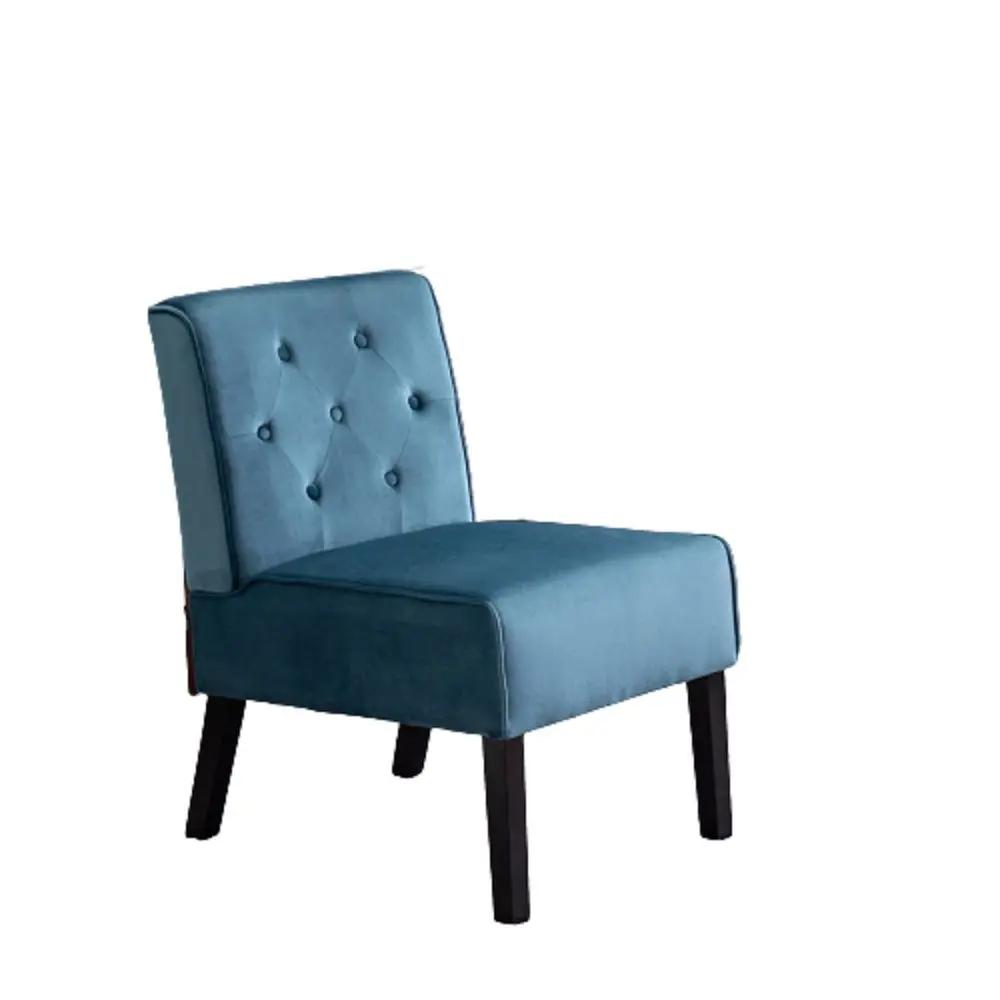 Reese - Living Room Armless Button Tufted Pattern Accent Chair (Set of 2) by HouseOfZazla