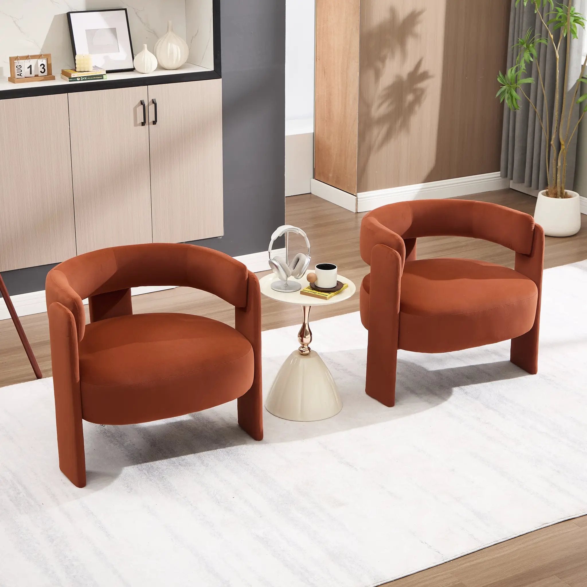 Accent Chair for Living Room, Velvet Comfy Single Sofa Chair by HouseOfZazla